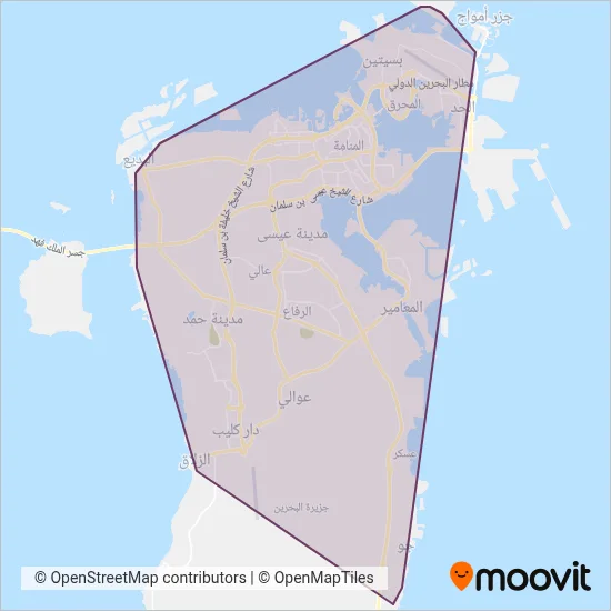 Bahrain Public Transport Company coverage area map