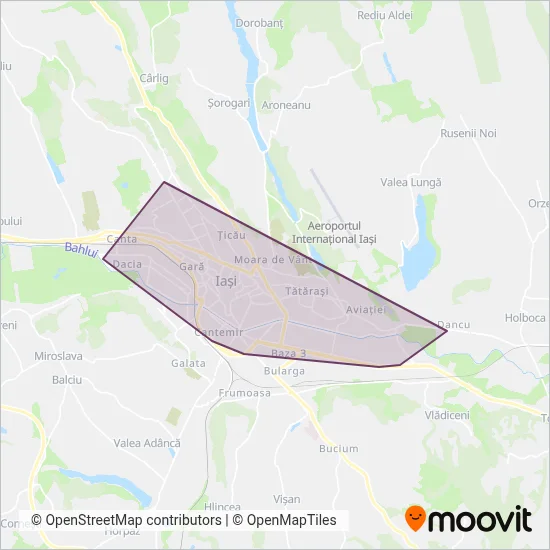 Compania de Transport Public (Tram) coverage area map
