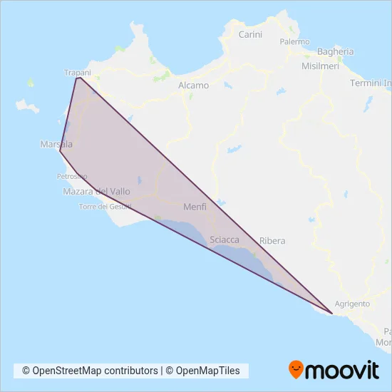 Autolinee Salvatore Lumia coverage area map