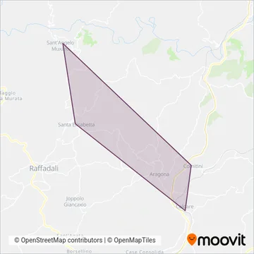Autolinee F.lli Lattuca coverage area map
