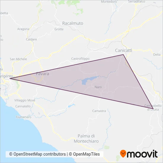 Sais Transport coverage area map