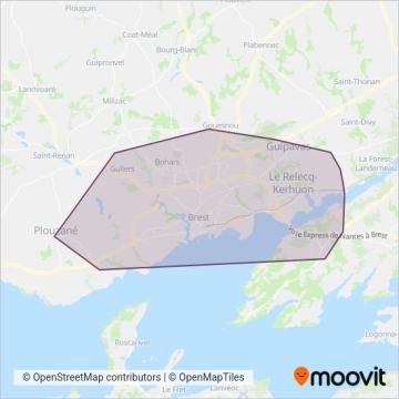 TAD Bibus coverage area map