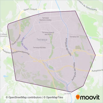 Transports Municipals d'Egara coverage area map