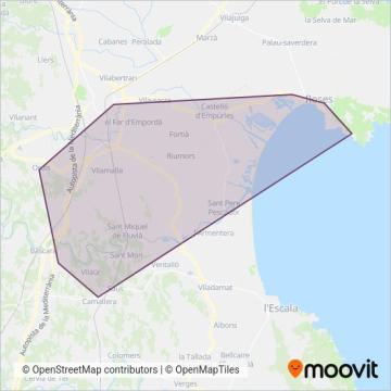 Estarriol coverage area map
