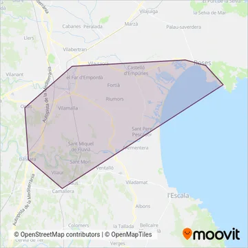 Estarriol coverage area map