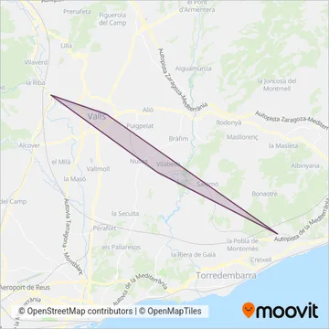 Rodalies de Catalunya (Rail) coverage area map
