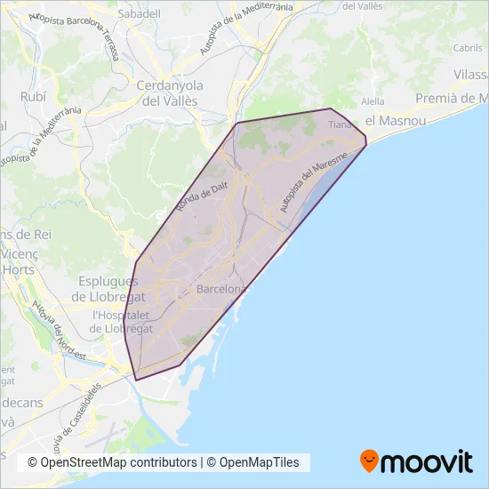 Mapa del área de cobertura de DIREXIS TUSGSAL