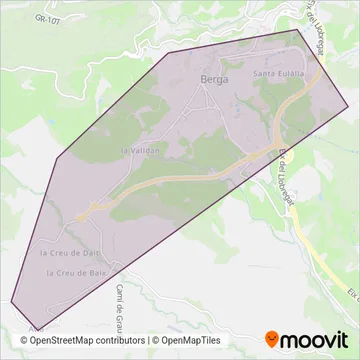 Bus Berga coverage area map