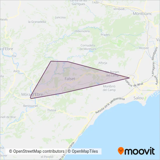 Autocars Domènech coverage area map