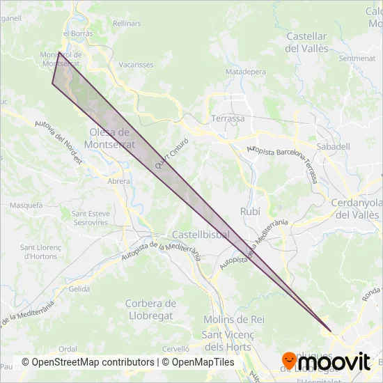 FGC (Funicular) coverage area map