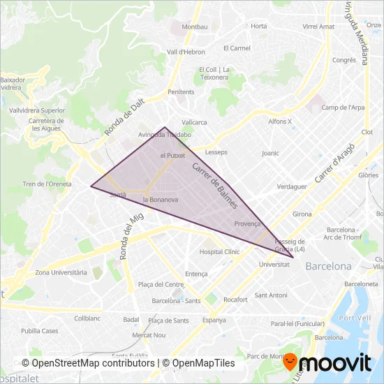 FGC (Subway) coverage area map