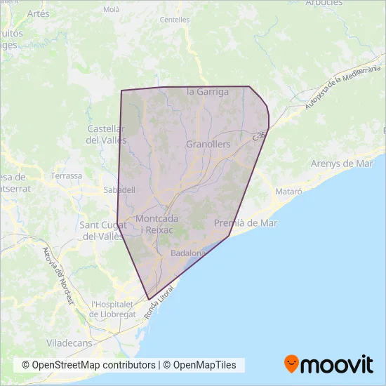 Sagalés (Vallès Oriental) coverage area map