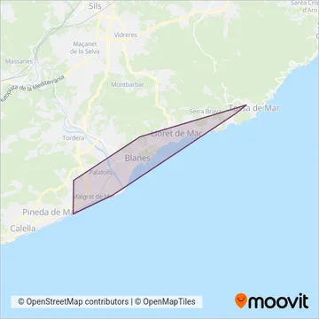 MOVENTIS COSTA coverage area map