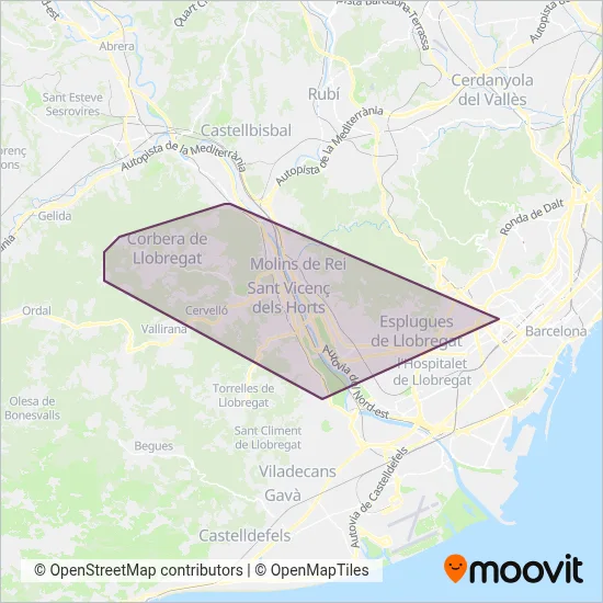 Autocorb coverage area map