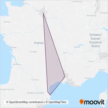SNCF coverage area map