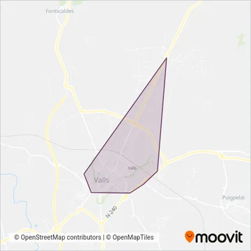 FORBUS SL - Vallsbus coverage area map