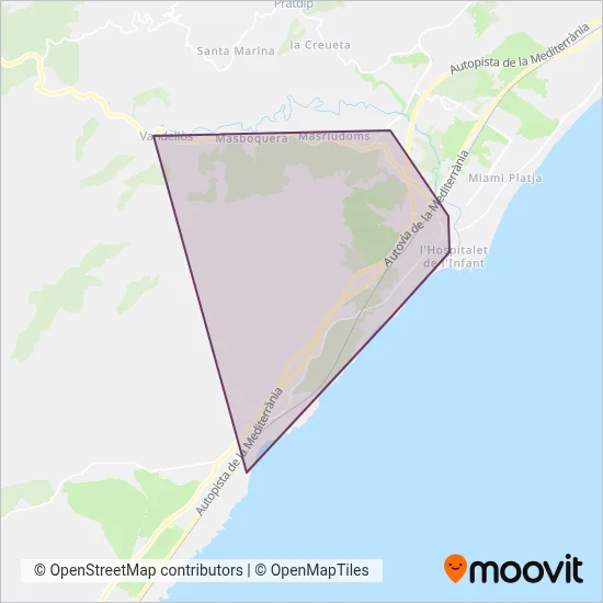 Cobertura del mapa de Ajuntament de Vandellòs i l'Hospitalet de l'Infant