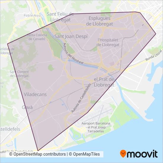Cobertura del mapa de Monbus i Julià