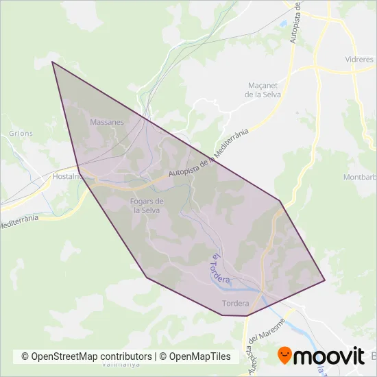 Autocars Barrera coverage area map
