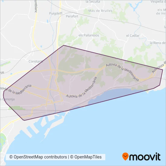 EMT coverage area map