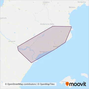 Renfe Cercanias coverage area map