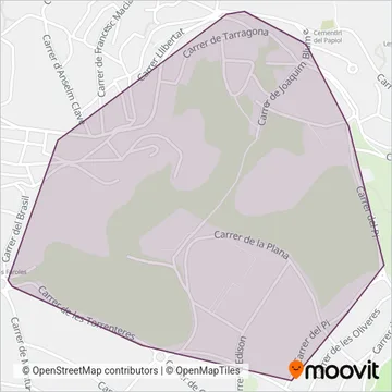 Monbus (Papiol) coverage area map