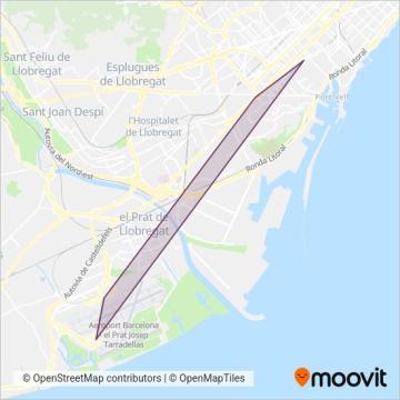 Monbus (Aerobús) coverage area map