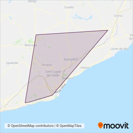 Mapa del área de cobertura de AMTU