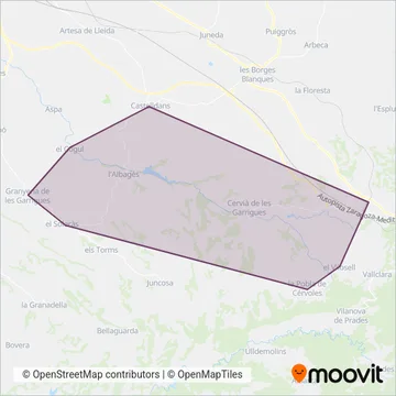Autocars Aler, SL coverage area map