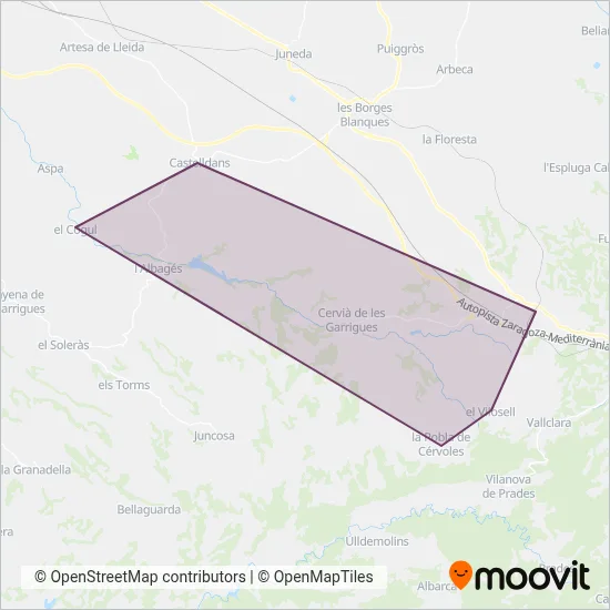 Autocars Aler, SL coverage area map