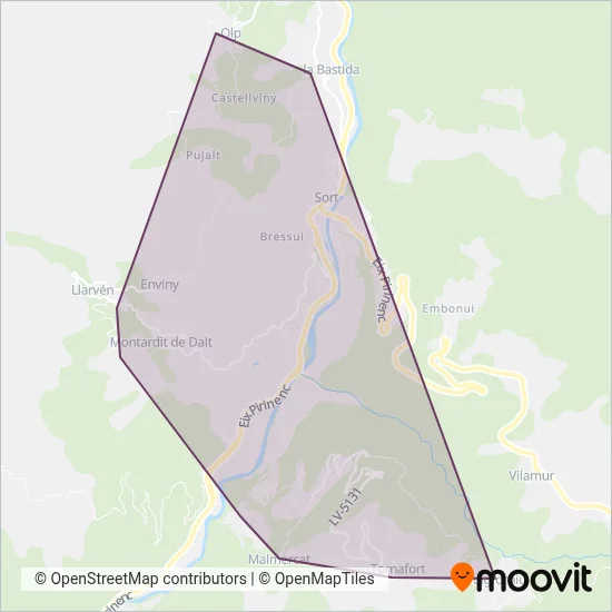Josep Colom Prió coverage area map