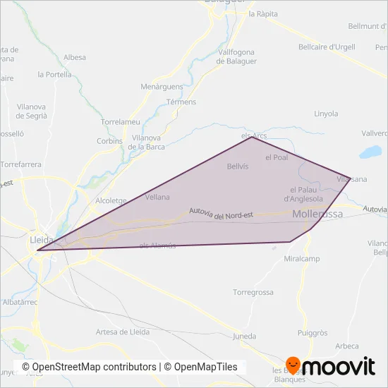 Autocars Salvia SL coverage area map