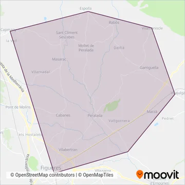 Ampurdan Bus, SL coverage area map