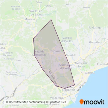 Transports Generals d'Olesa coverage area map