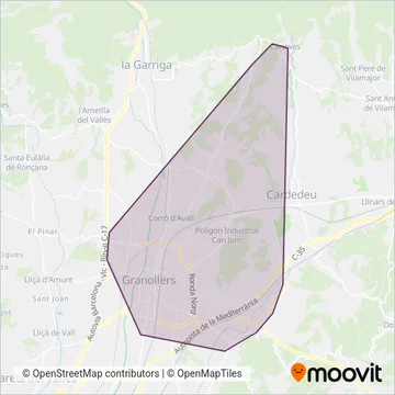 Transgran coverage area map