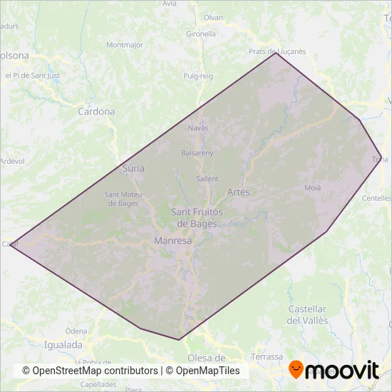 Sagalés (Bages) coverage area map