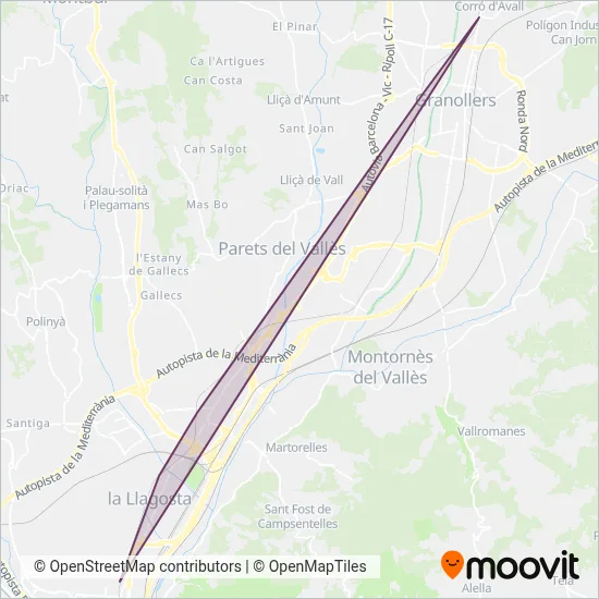 Renfe Cercanias (Bus) coverage area map