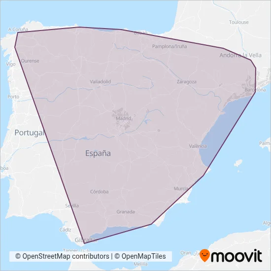 ALSA coverage area map