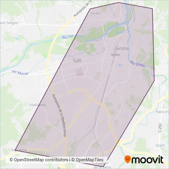 Transports Municipals del Girones coverage area map