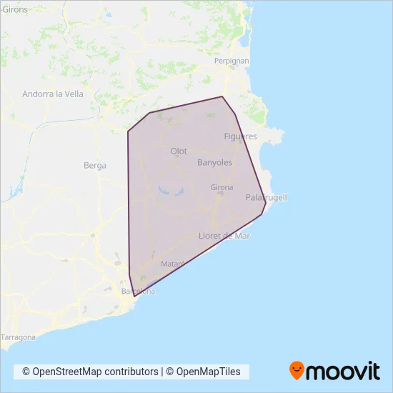 Mapa del área de cobertura de OLD EDITOR