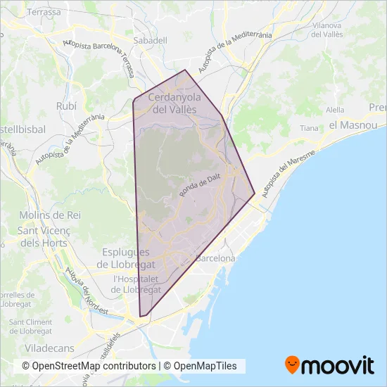 Autocars Font coverage area map