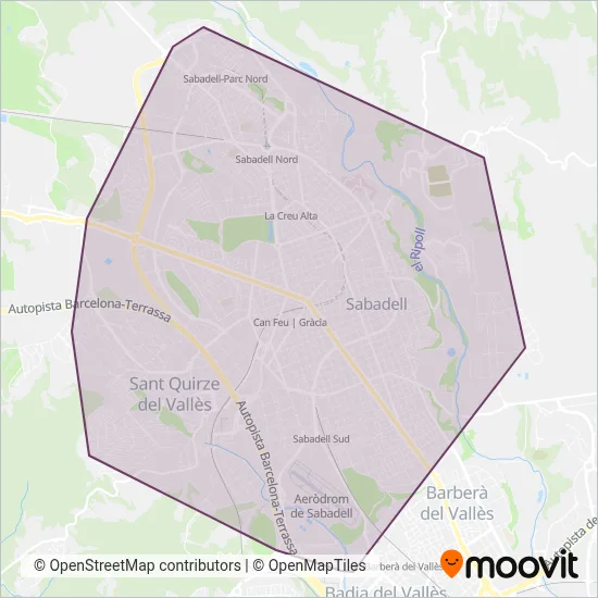 TUS coverage area map