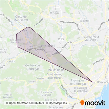 Monbus Catalunya coverage area map