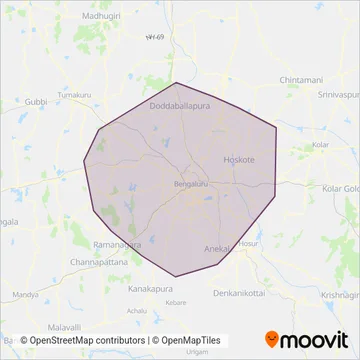 BMTC coverage area map