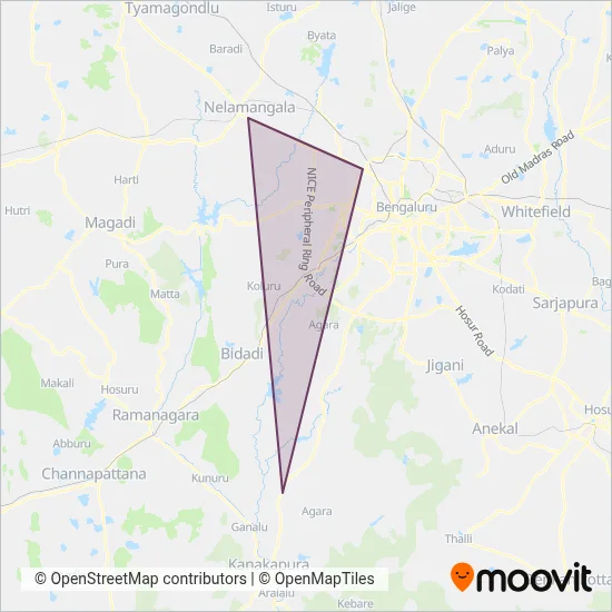Express Bus BMTC coverage area map
