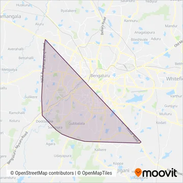 NICE Ring Road BMTC coverage area map