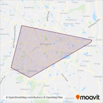 Namma Metro coverage area map