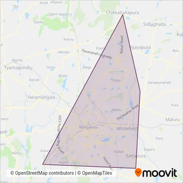 Vajra BMTC (AC Services) coverage area map