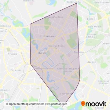 Схема покрытия компании ГП "Сталічны транспарт і сувязь" (Трамвай)
