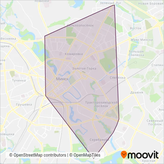 Capital Transport and Communications (Tram) coverage area map